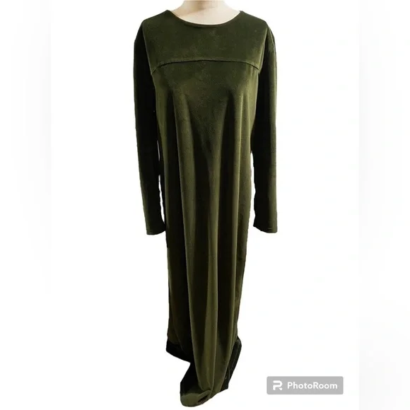 Harve Bernard Olive Green Floor Length Women’s Dress XL - Picture 1 of 7